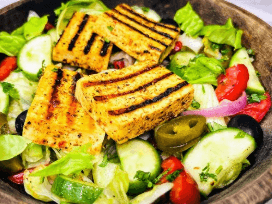 Grilled Cottage Cheese Salad
