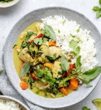 Thai Green Curry with Basil Rice