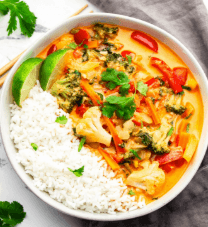 Thai Red Curry with Basil Rice