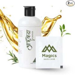 Magics Hair Care Powder + Magics Aaruveda Shampoo Purifier (All IN ONE) For Men, Women and Children of All Age. Easiest To Use, Natural, Chemical Free, For Dandruff Control, Smooth & Shiny Hair