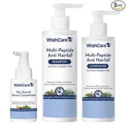 WishCare Hair Growth& Anti Hairfall Range with Serum, Shampoo & Conditioner - Combo Pack (30 ml + 250ml + 200ml)