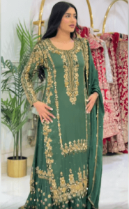 BEAUTIFUL KAMEEZ WITH FARSHI LEHENGA