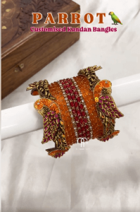 Customised Kundan Parrot Bangles 