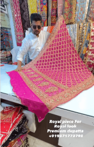 Magenta Khadi Georget Dupatta