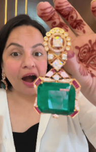 Cubic Zirconia & Doublet Green Necklace Set