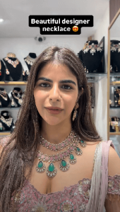 Baby Pink Mint color necklace