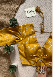 Yellow Brocade Blouse