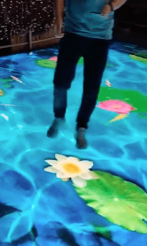Led interactive floor display